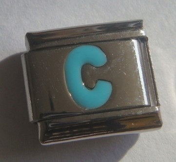 Letter C blauw